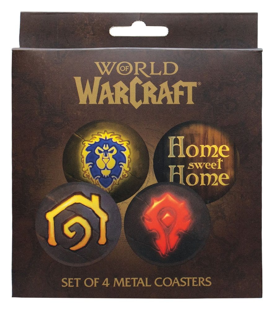 FaNaTtik World Of Warcraft 4er-Pack Bedrucktes Metall Untersetzer