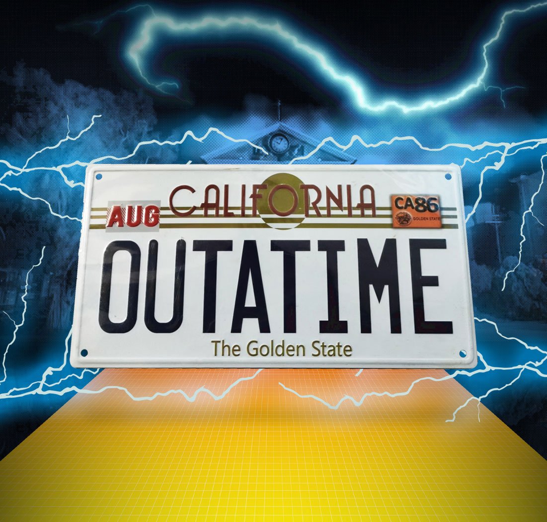 FaNaTtik Zurück in die Zukunft ´Outatime´ DeLorean Nummernschild Metallschild