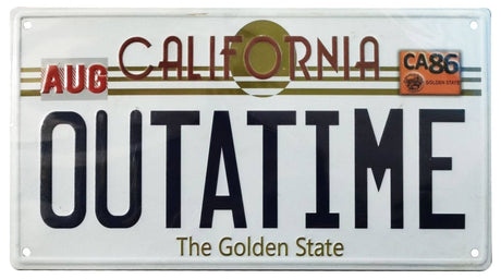 FaNaTtik Zurück in die Zukunft ´Outatime´ DeLorean Nummernschild Metallschild