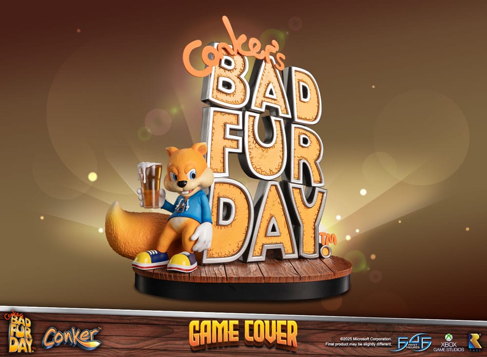 First 4 Figures Conker´s Bad Fur Day Game Cover Standard Edition Statue
