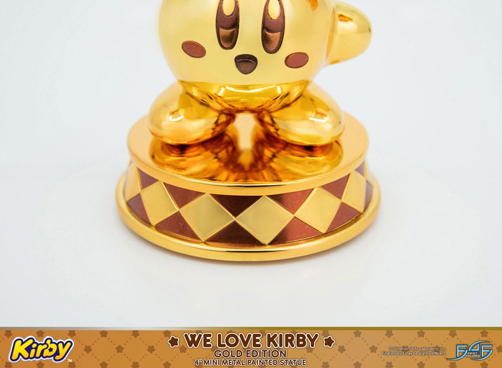 First 4 Figures Kirby We Love Kirby Gold Edition DieCast Statue