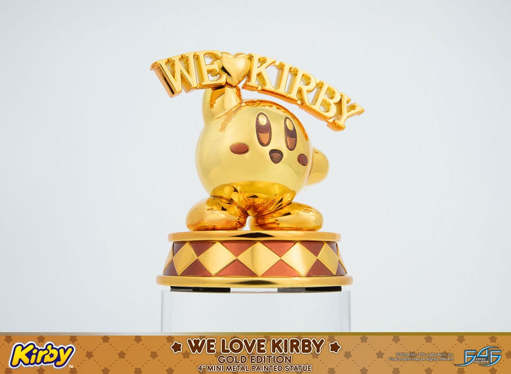 First 4 Figures Kirby We Love Kirby Gold Edition DieCast Statue