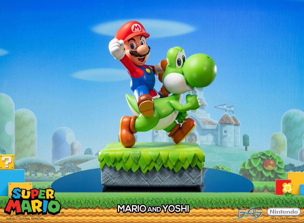 First 4 Figures Super Mario - Mario & Yoshi Exclusive Edition Statue