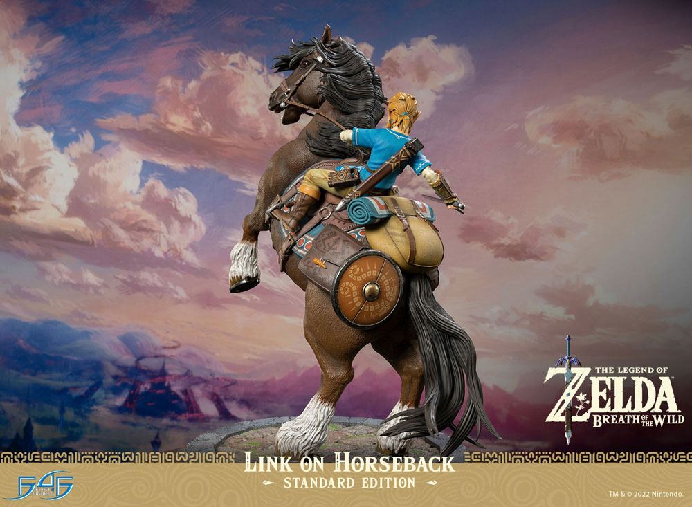 First 4 Figures The Legend of Zelda Breath of the Wild Link on Horseback Statue - Beschädigte Verpackung