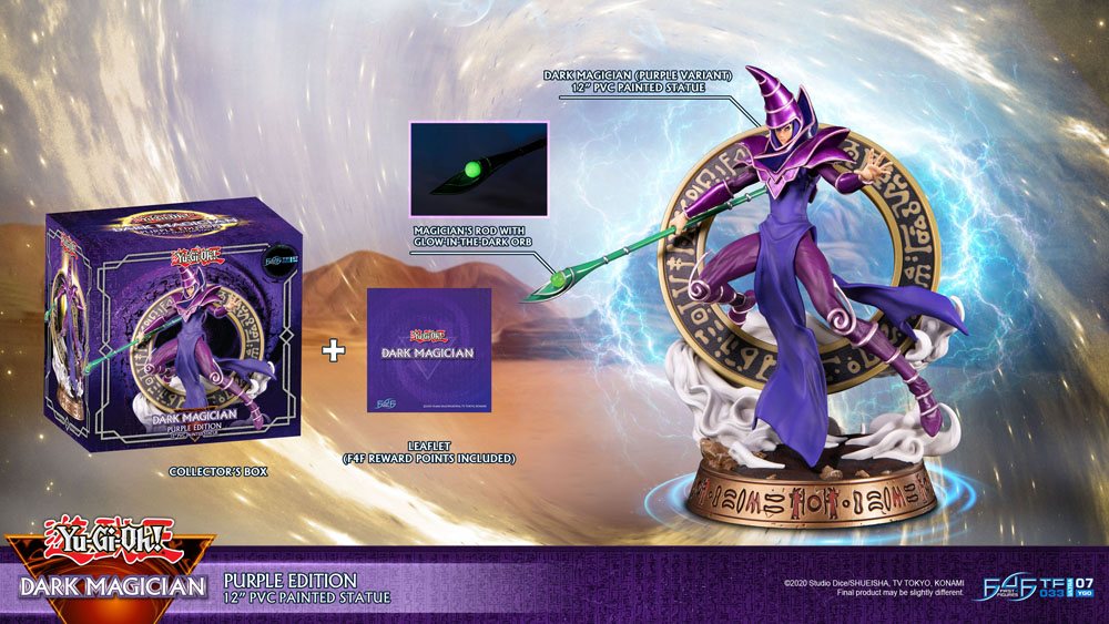 First 4 Figures Yu-Gi-Oh! PVC Dark Magician Purple Version Staue