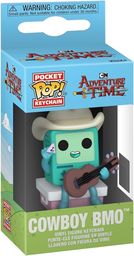 Funko Adventure Time Pocket POP! Cowboy BMO with Guitar Display (12) Vinyl Schlüsselanhänger