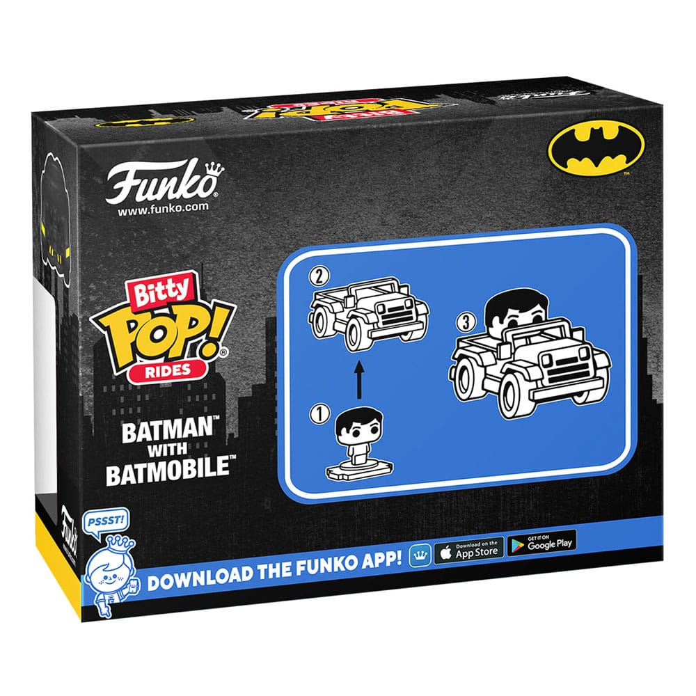 Funko DC Comics Batman w/Batmobile Bitty POP! Rides Vinyl Figur