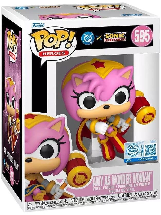 Funko DC x Sonic the Hedgehog Amy as Wonder Woman POP! Heroes Vinyl Figur
