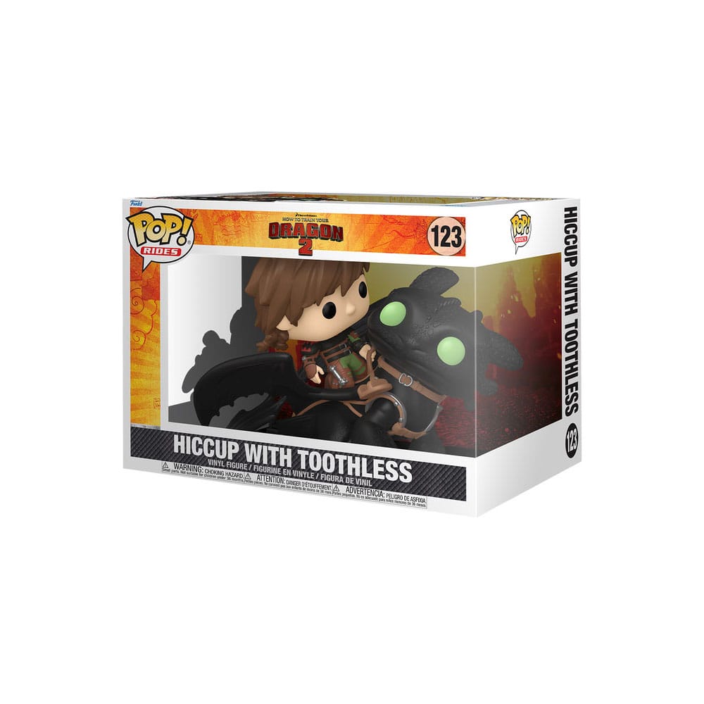 Funko Drachenzähmen leicht gemacht Hiccup w/Toothless POP! Rides Deluxe Vinyl Figur