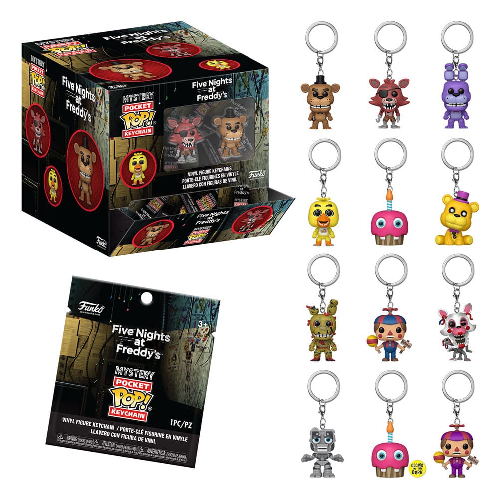 Funko Five Nights at Freddy's Classic Display (12) POP! Vinyl Schlüsselanhänger