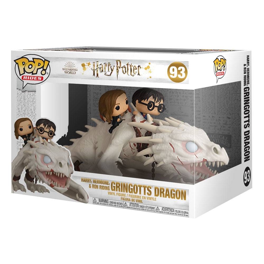 Funko Harry Potter Dragon w/Harry, Ron, & Hermine POP! Rides Vinyl Figur
