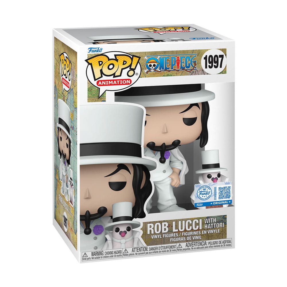 Funko *heo Exclusive Edition* One Piece POP!&Buddy Animation Vinyl Figuren Rob Lucci with Hattori w/Chase Sortiment (6)