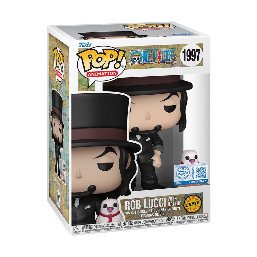 Funko *heo Exclusive Edition* One Piece POP!&Buddy Animation Vinyl Figuren Rob Lucci with Hattori w/Chase Sortiment (6)