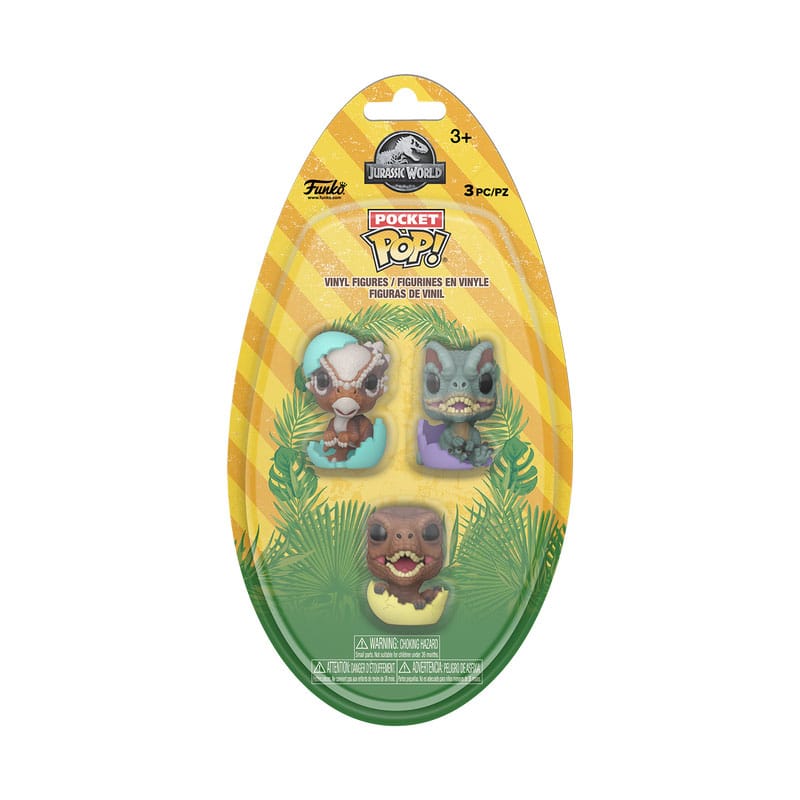 Funko Jurassic Park Easter Egg 3-Pack Dinos Pocket POP! Vinyl Figuren