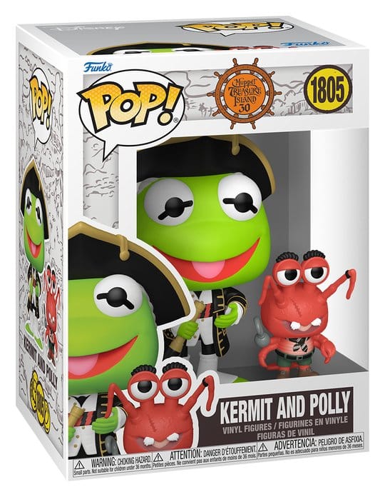 Funko Muppets - Die Schatzinsel POP! Kermit & Polly Pop! & Buddy Vinyl Figur