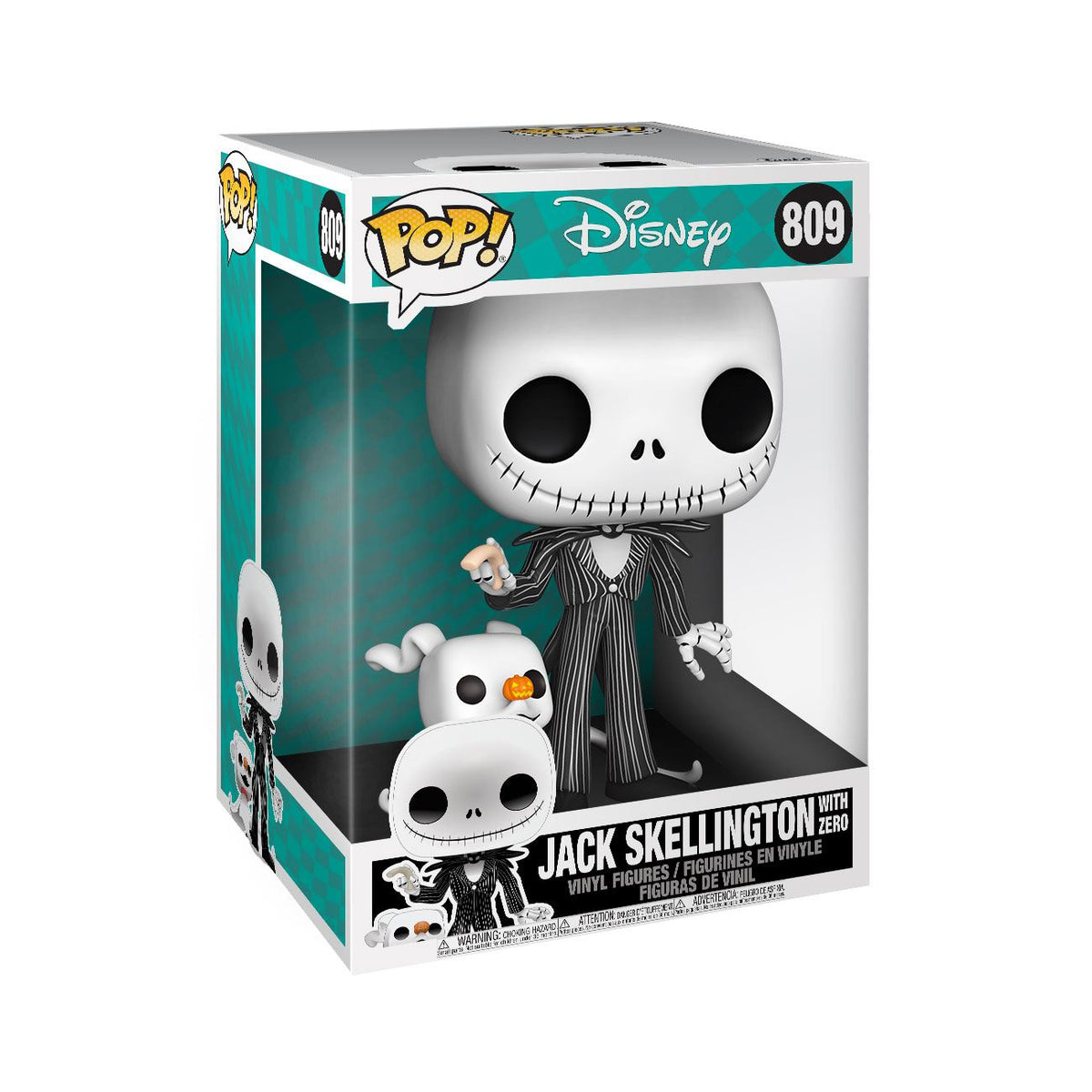 Funko Nightmare before Christmas Jack w/Zero Super Sized POP! Disney Vinyl Figur