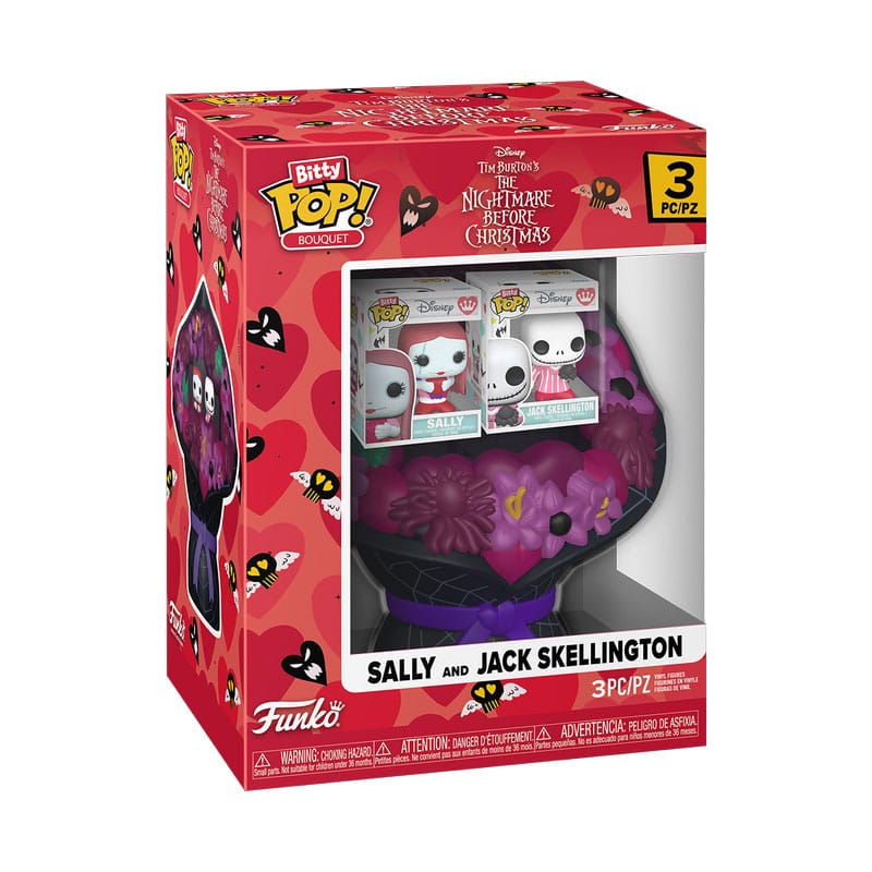 Funko Nightmare Before Christmas Sally & Jack Skellington (Valentine) Bitty POP! Bouquet Vinyl Figuren