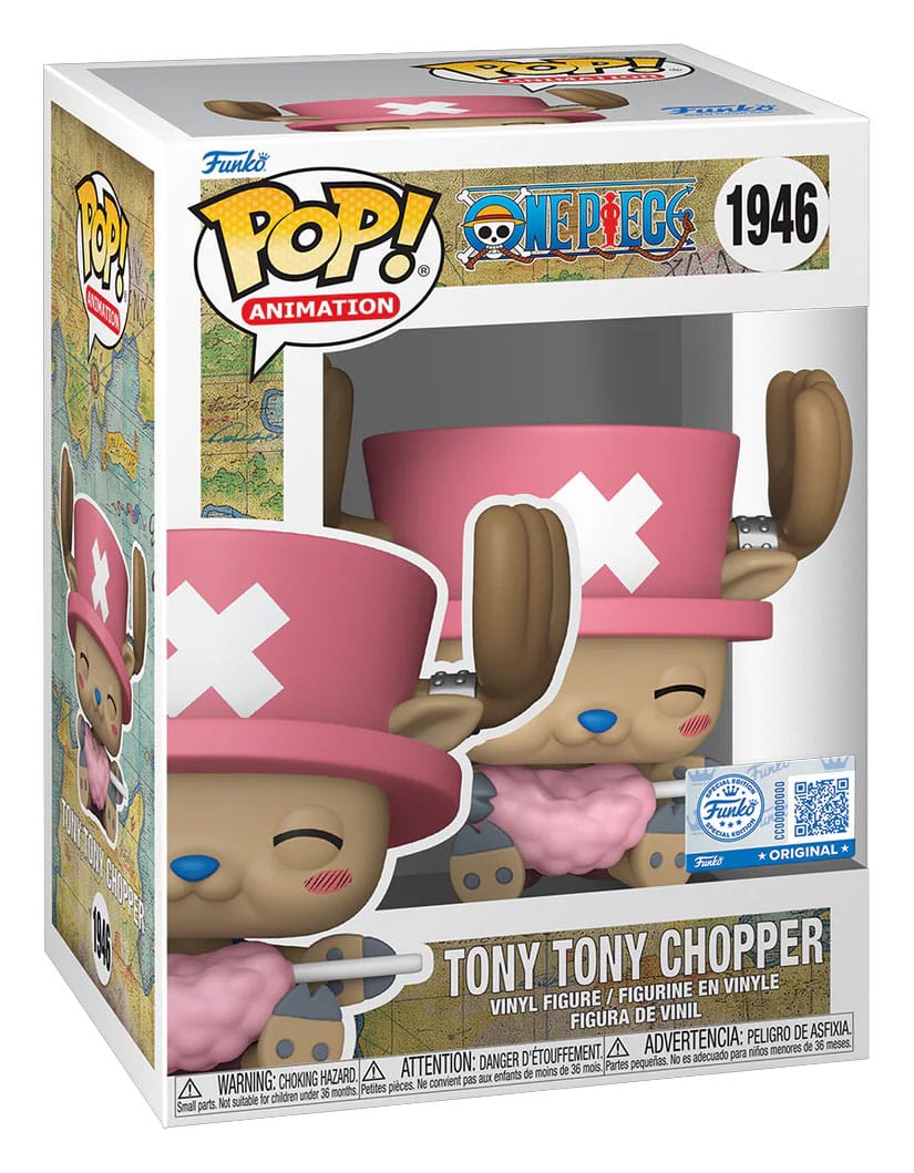 Funko One Piece Tony Chopper with Cotton Candy heo Exclusive POP! Animation Vinyl Figur