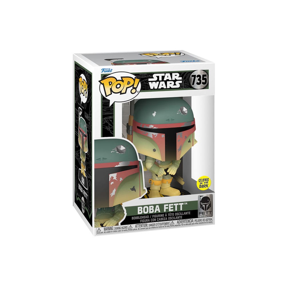 Funko Star Wars - Boba Fett Legacy (Glow) POP! 9cm Vinyl Wackelkopf Figur