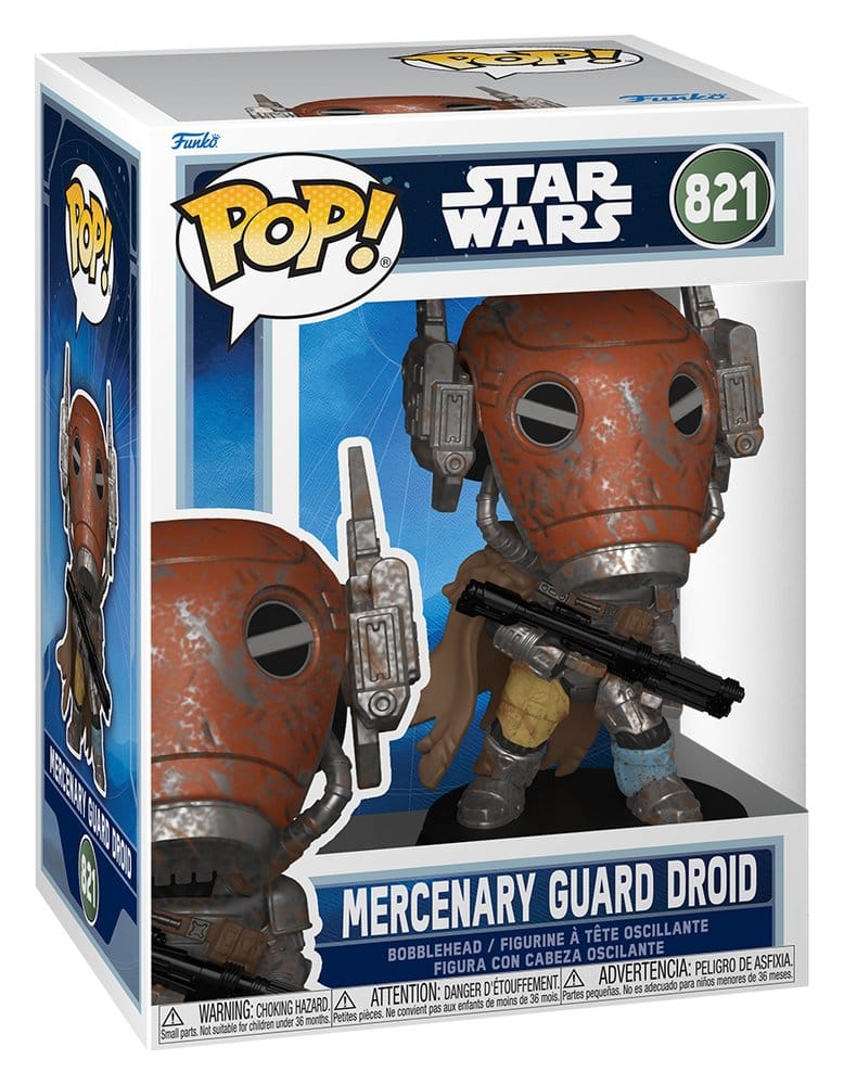 Funko Star Wars The Mandalorian and Grogu Mercenary Guard Droid POP! Vinyl Wackelkopf-Figur
