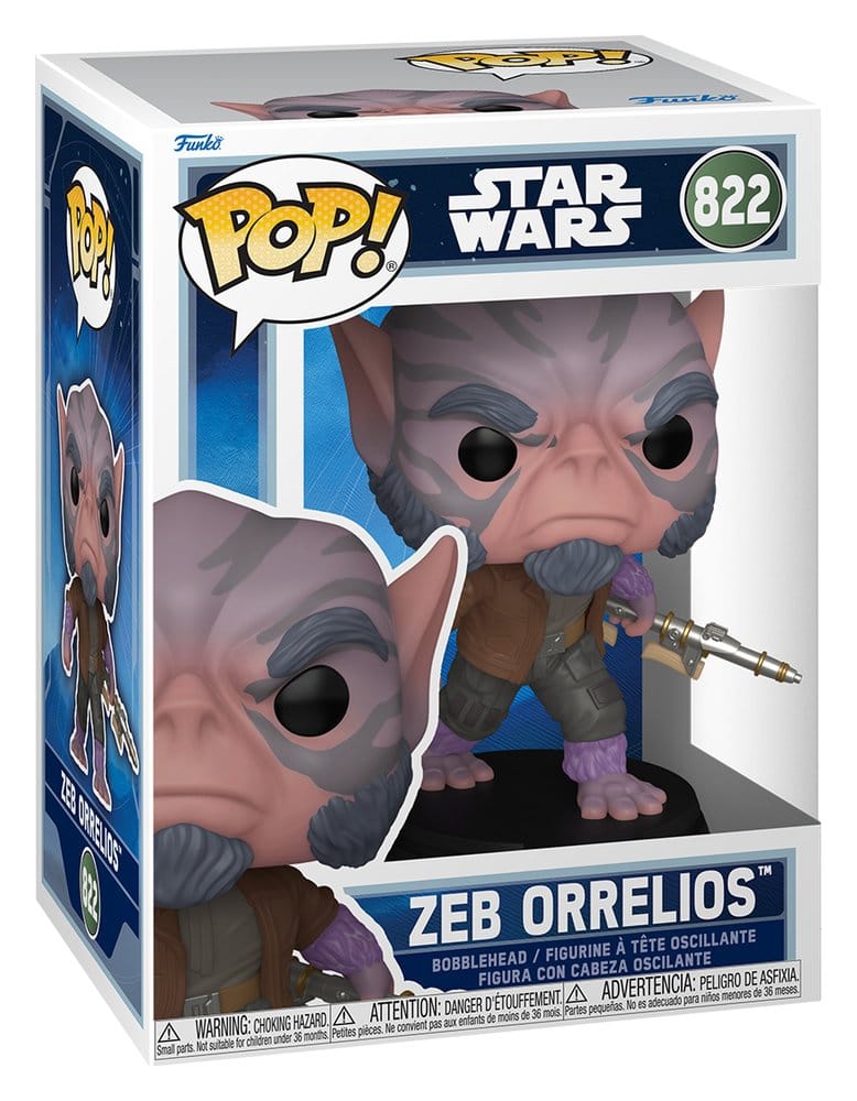 Funko Star Wars The Mandalorian and Grogu Zeb Orrelios POP! Vinyl Wackelkopf-Figur