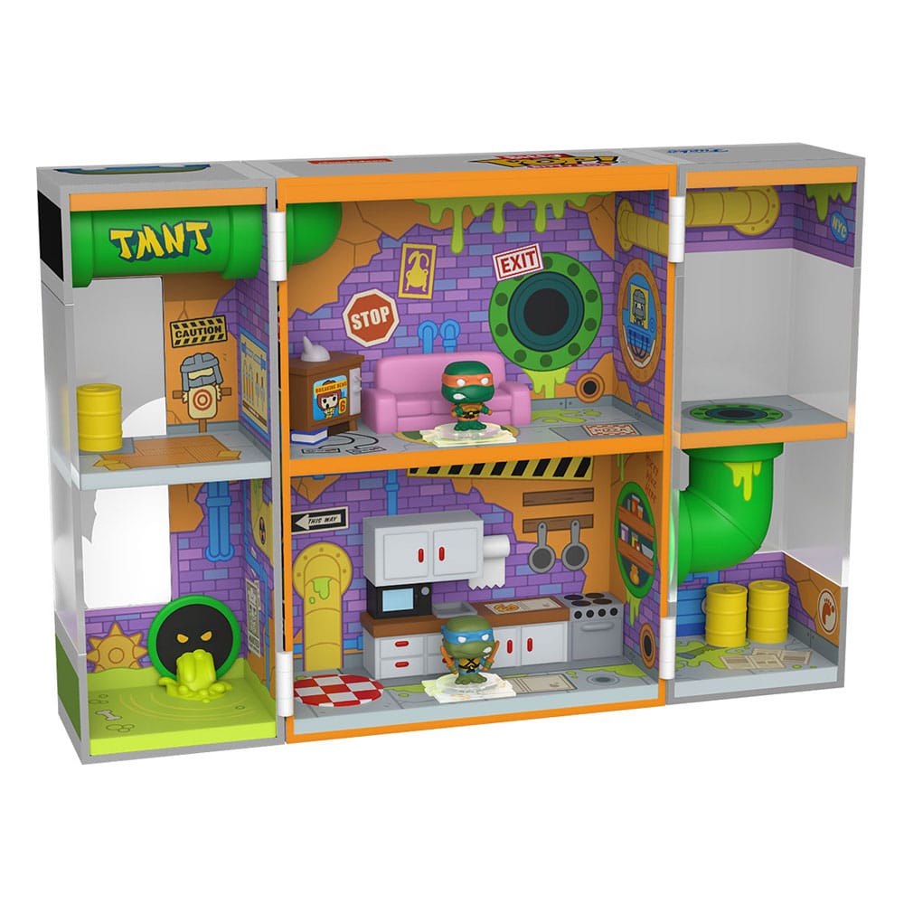 Funko Teenage Mutant Ninja Turtles Sewer Lair Bitty POP! Bitty Box Display mit 2 Vinyl Figuren