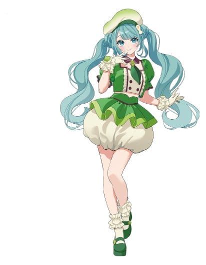 Furyu Hatsune Miku Matcha Mochi Ver. x Tirol Choco Collaboration Figur