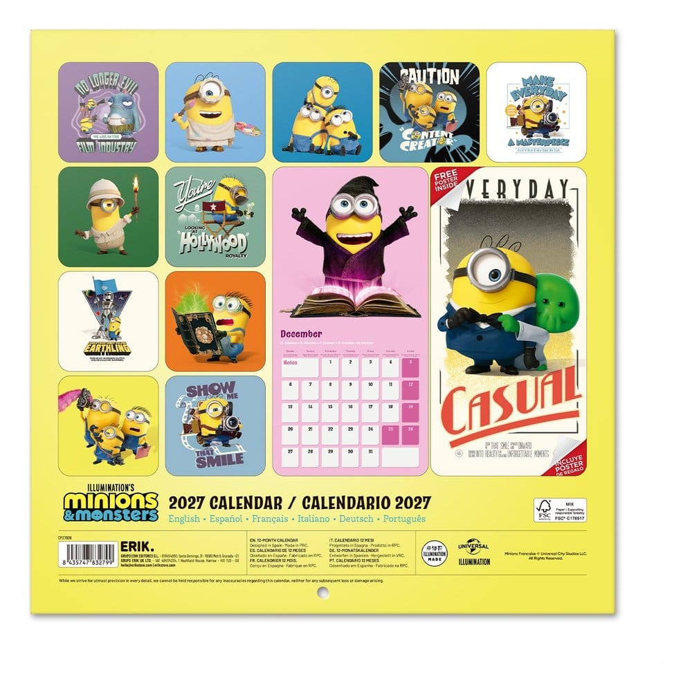 Grupo Erik Minions Wandkalender 2027