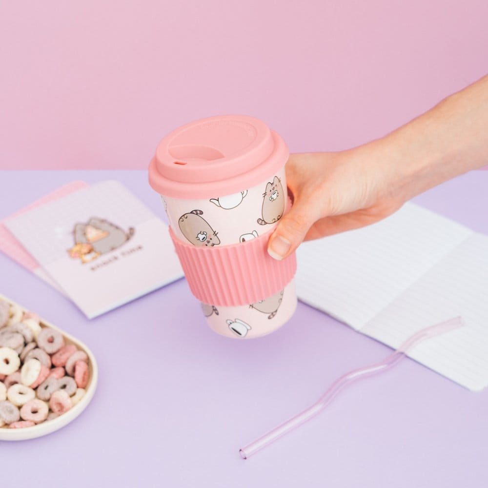Grupo Erik Pusheen Keramikbecher mit Deckel 400 ml