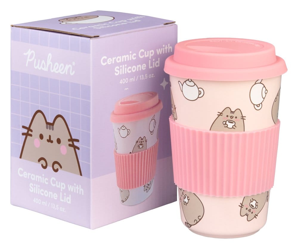 Grupo Erik Pusheen Keramikbecher mit Deckel 400 ml