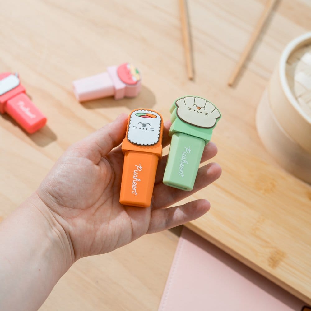 Grupo Erik Pusheen Sushi Roll Textmarker Mit Topper 4er Set