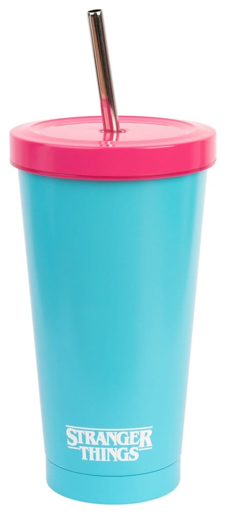 Grupo Erik Stranger Things Rink-O-Mania Becher Mit Strohhalm 550 Ml