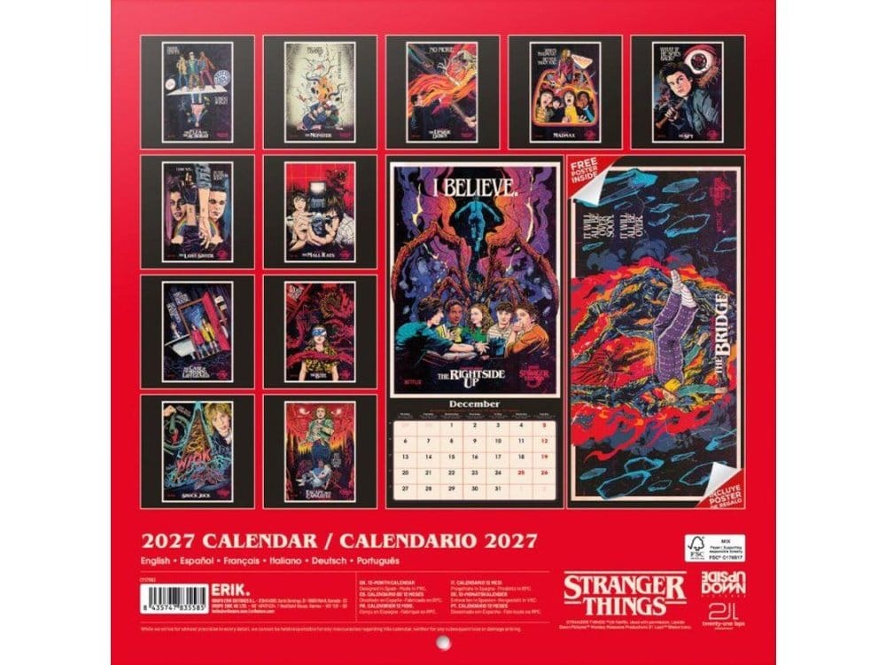 Grupo Erik Stranger Things Wandkalender 2027