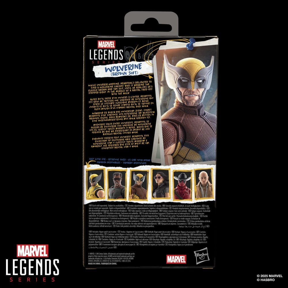 Hasbro Deadpool und Wolverine Marvel Legends Wolverine Brown Suit Actionfigur