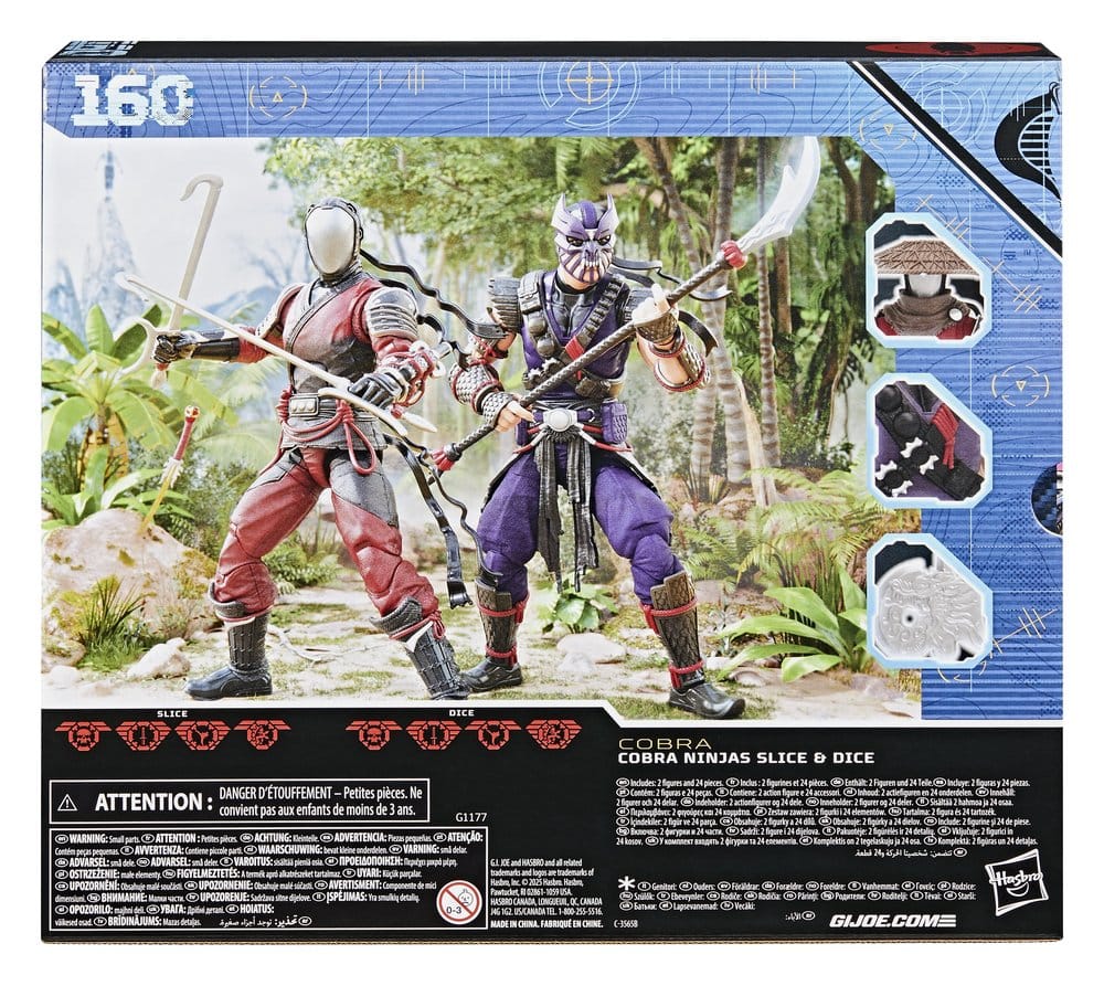 Hasbro G.I. Joe Classified Series Cobra Ninjas Slice & Dice #160 2er-Pack Actionfiguren