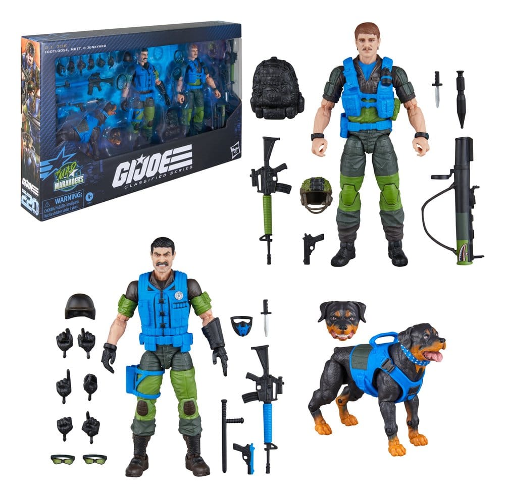 Hasbro G.I. Joe Classified Series Mad Marauders Footloose Mutt Junkyard 3er-Pack Actionfiguren
