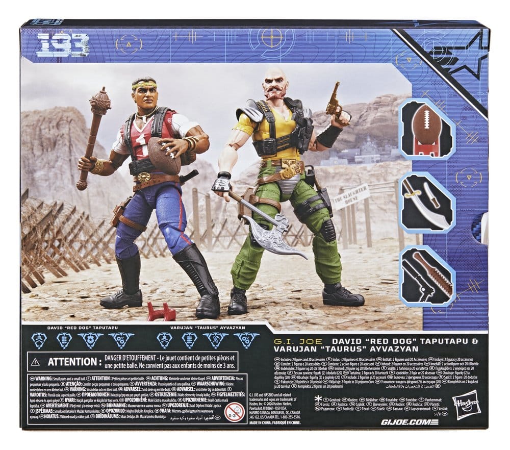 Hasbro G.I. Joe Classified Series Red Dog Taputapu Taurus Ayvazyan 2er-Pack Actionfiguren