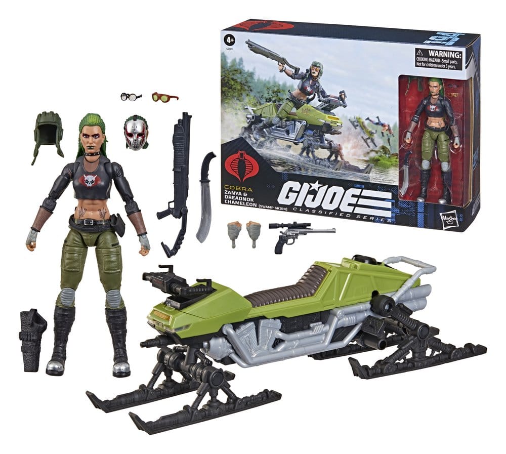 Hasbro G.I. Joe Classified Series Zanya Und Dreadnok Chameleon Swamp Skier Fahrzeug Actionfigur