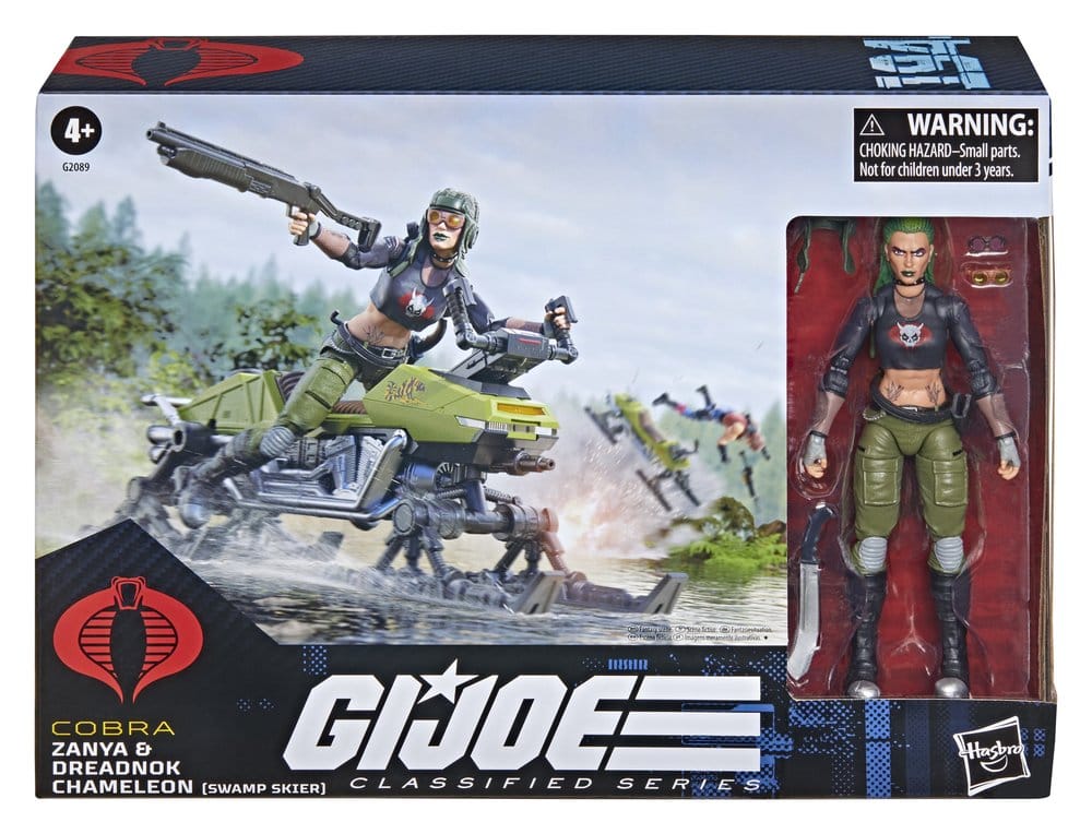 Hasbro G.I. Joe Classified Series Zanya Und Dreadnok Chameleon Swamp Skier Fahrzeug Actionfigur