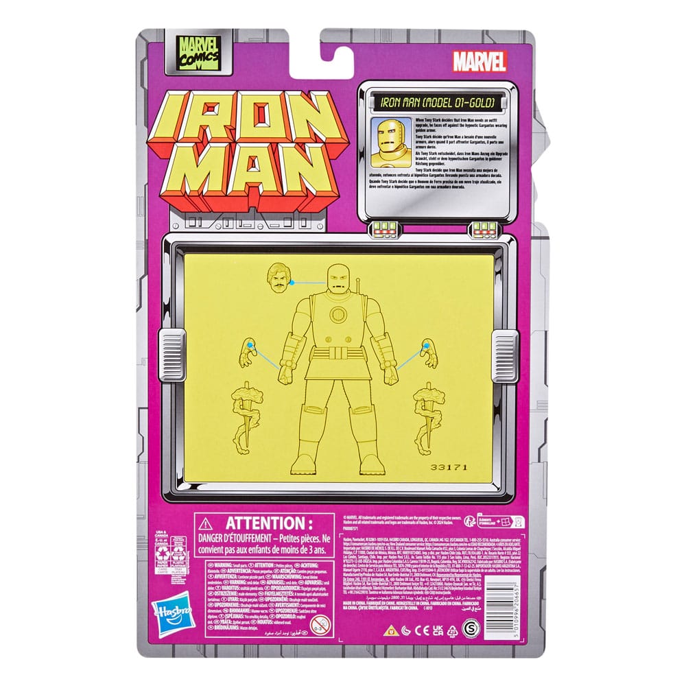 Hasbro Iron Man Marvel Legends Iron Man Model 01-Gold Actionfigur