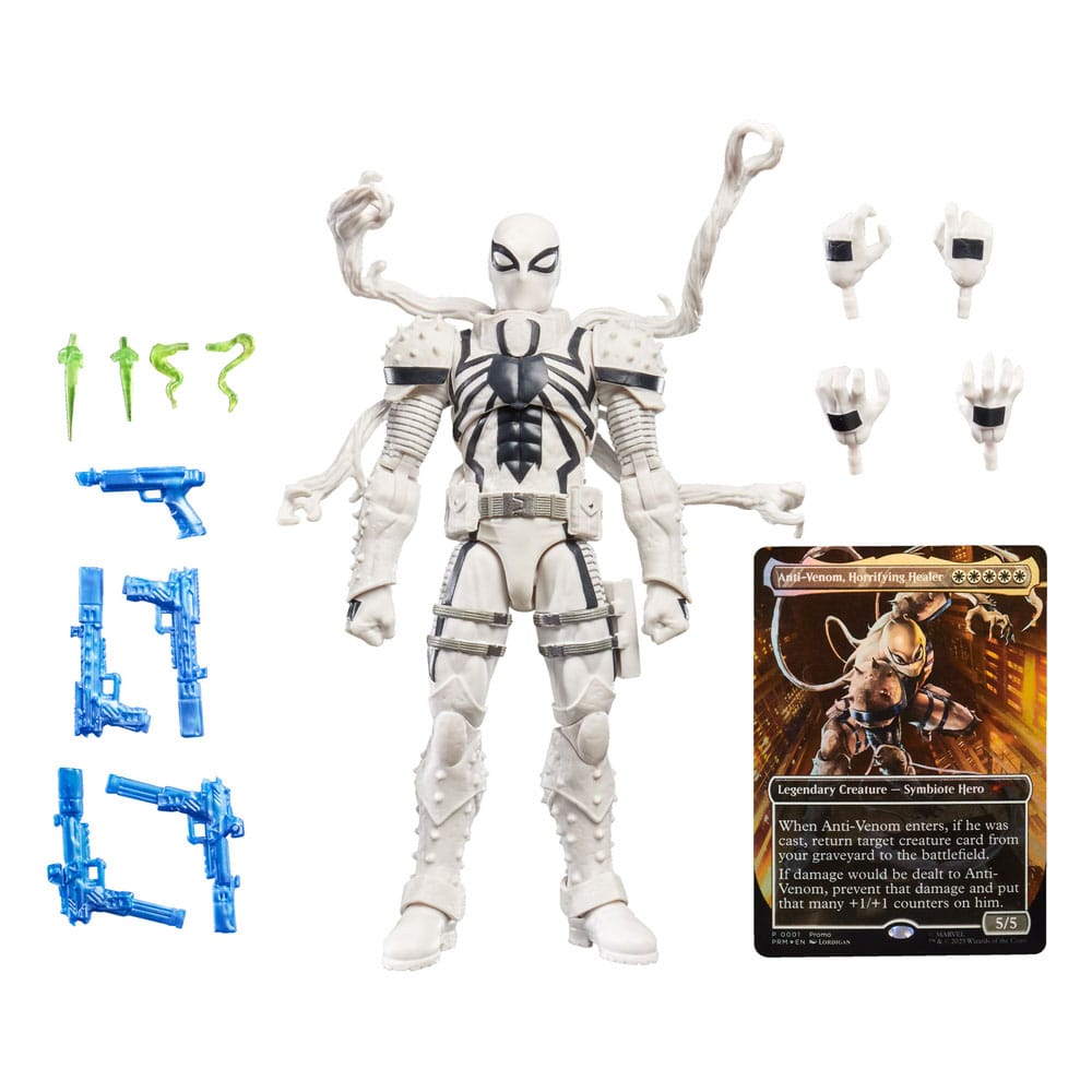 Hasbro Marvel Legends Magic The Gathering Agent Anti-Venom plus exklusive Foil-Karte Actionfigur