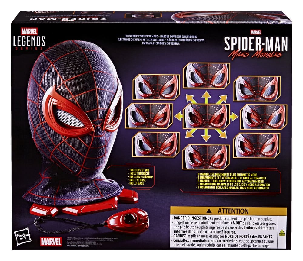 Hasbro Spider-Man Miles Morales Marvel Legends Elektronische Maske mit Fernbedienung