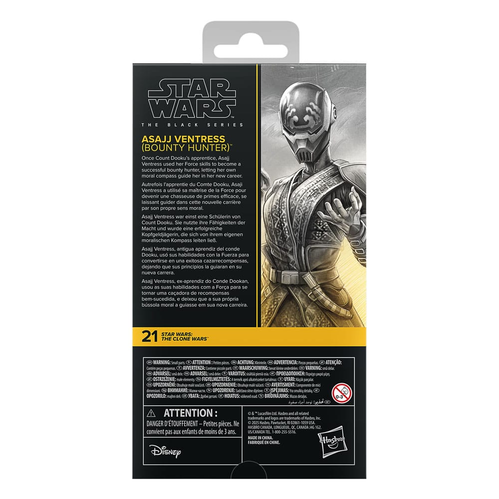 Hasbro Star Wars Asajj Ventress Black Series Bounty Hunter Actionfigur