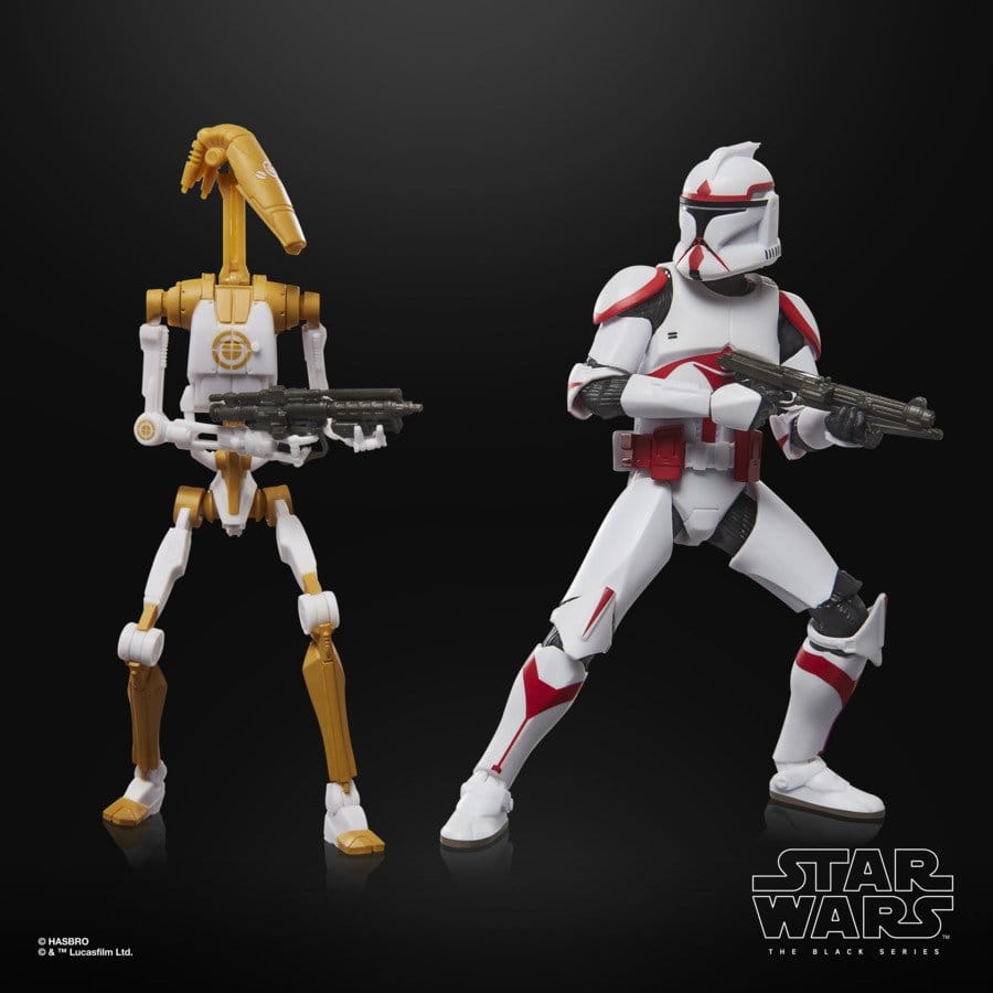 Hasbro Star Wars Battlefront II Phase I Assault Trooper & Battle Droid Officer Black Series 2er-Pack Actionfiguren