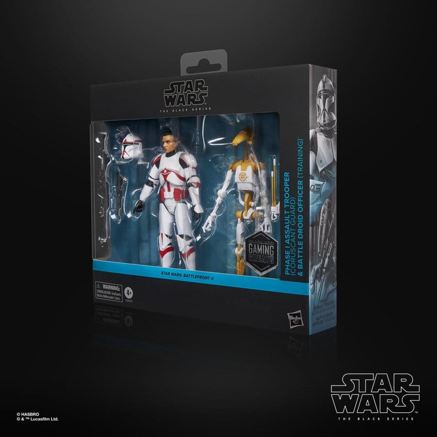 Hasbro Star Wars Battlefront II Phase I Assault Trooper & Battle Droid Officer Black Series 2er-Pack Actionfiguren