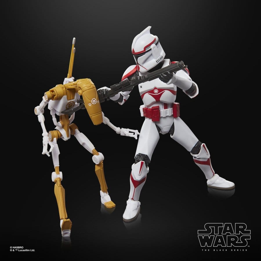 Hasbro Star Wars Battlefront II Phase I Assault Trooper & Battle Droid Officer Black Series 2er-Pack Actionfiguren