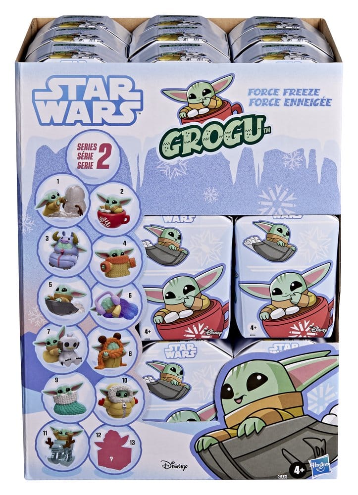 Hasbro Star Wars Grogu Force Freeze Series 2 Blind Box Display (24) Minifiguren