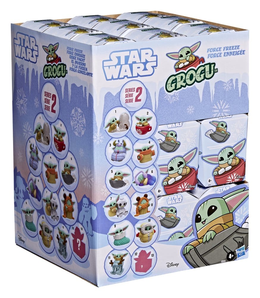 Hasbro Star Wars Grogu Force Freeze Series 2 Blind Box Display (24) Minifiguren