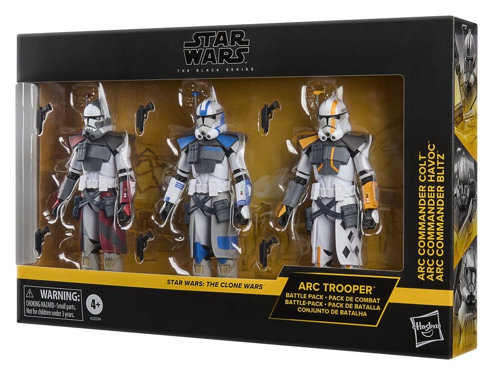 Hasbro Star Wars The Clone Wars ARC Trooper Havoc Colt & Blitz Black Series 3er-Pack Actionfiguren