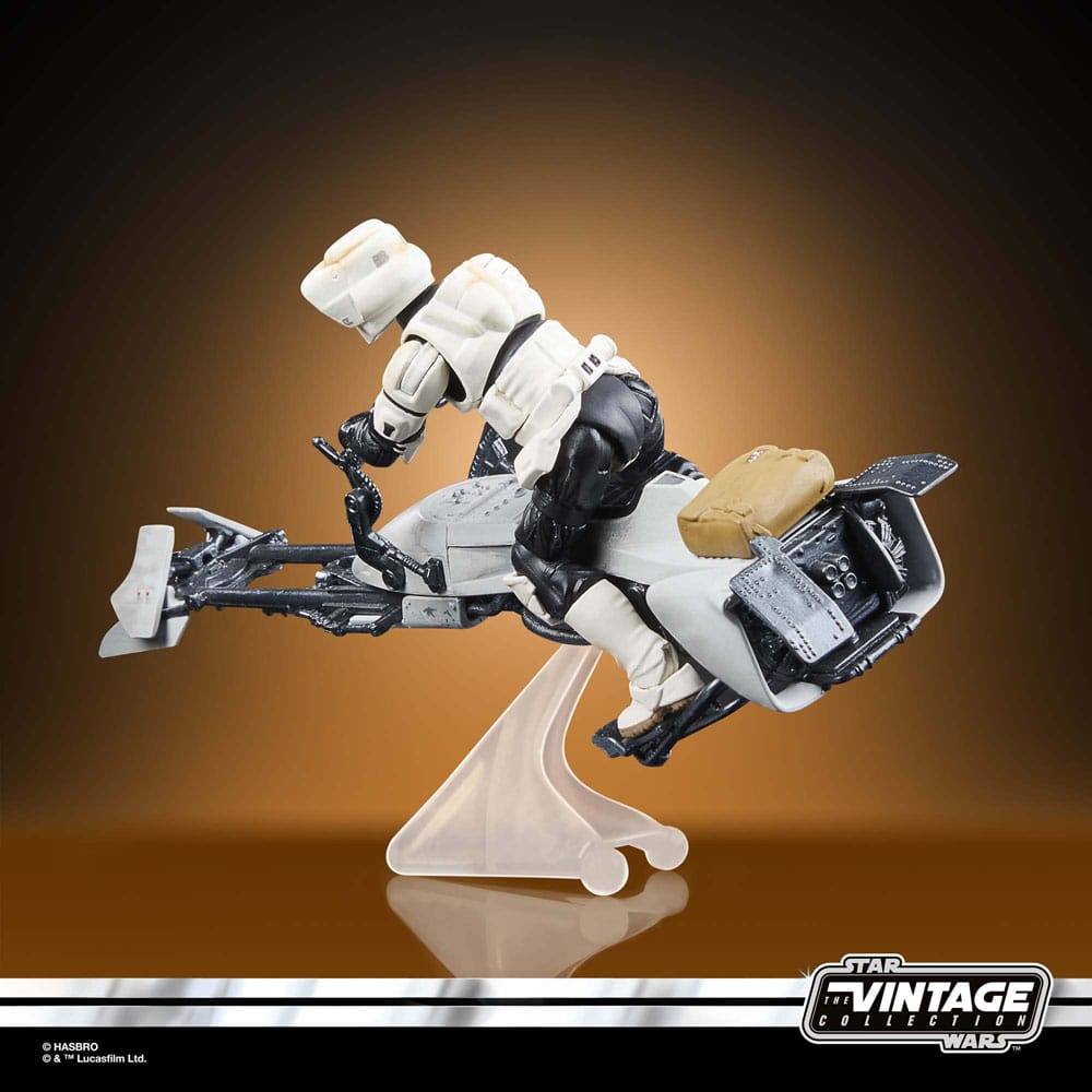 Hasbro Star Wars - The Mandalorian Speeder Bike mit Scout Trooper & Grogu Vintage Collection Actionfigur